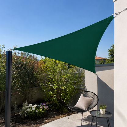 Toile d'ombrage Triangulaire - vert sapin