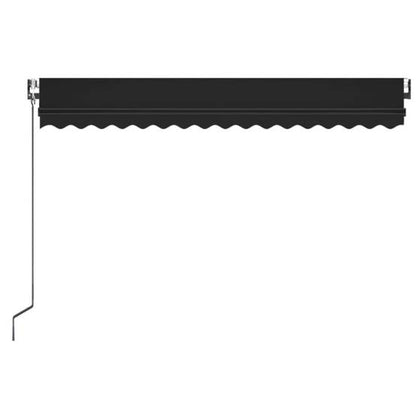 store banne manuel 5x3 m rétractable manuel avec  LED Anthracite