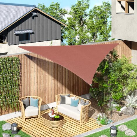 Voile d'ombrage triangulaire 4x4 m haute densité 185 g/m²