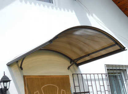 marquise maison moderne Aluminium Marquise Arch 90x140 Support marron