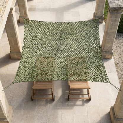 Toile d'ombrage rectangulaire design camouflage 120g/m²