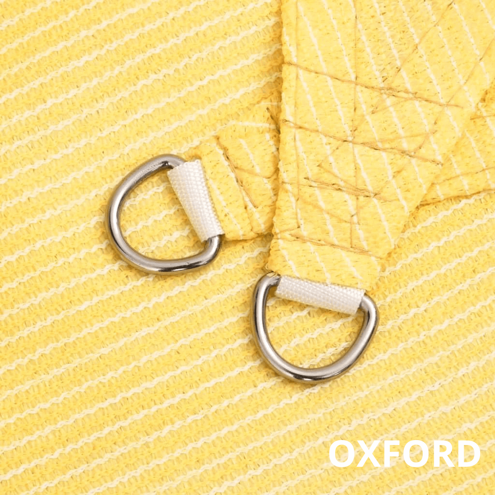 Voile d'ombrage triangulaire jaune blanc