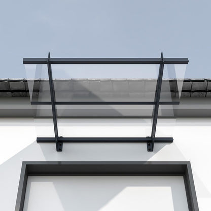 marquise de porte moderne West gris Anthracite 120x80 cm