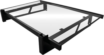 marquise moderne 120x80 cm – Polycarbonate – Supports en Fer Noir