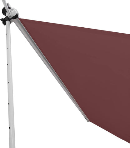 auvent rétractable pour terrasse rouge imperméable 200 à 400x120cm