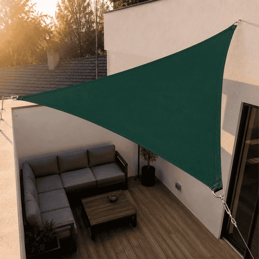 Toile d'ombrage Triangulaire - vert sapin