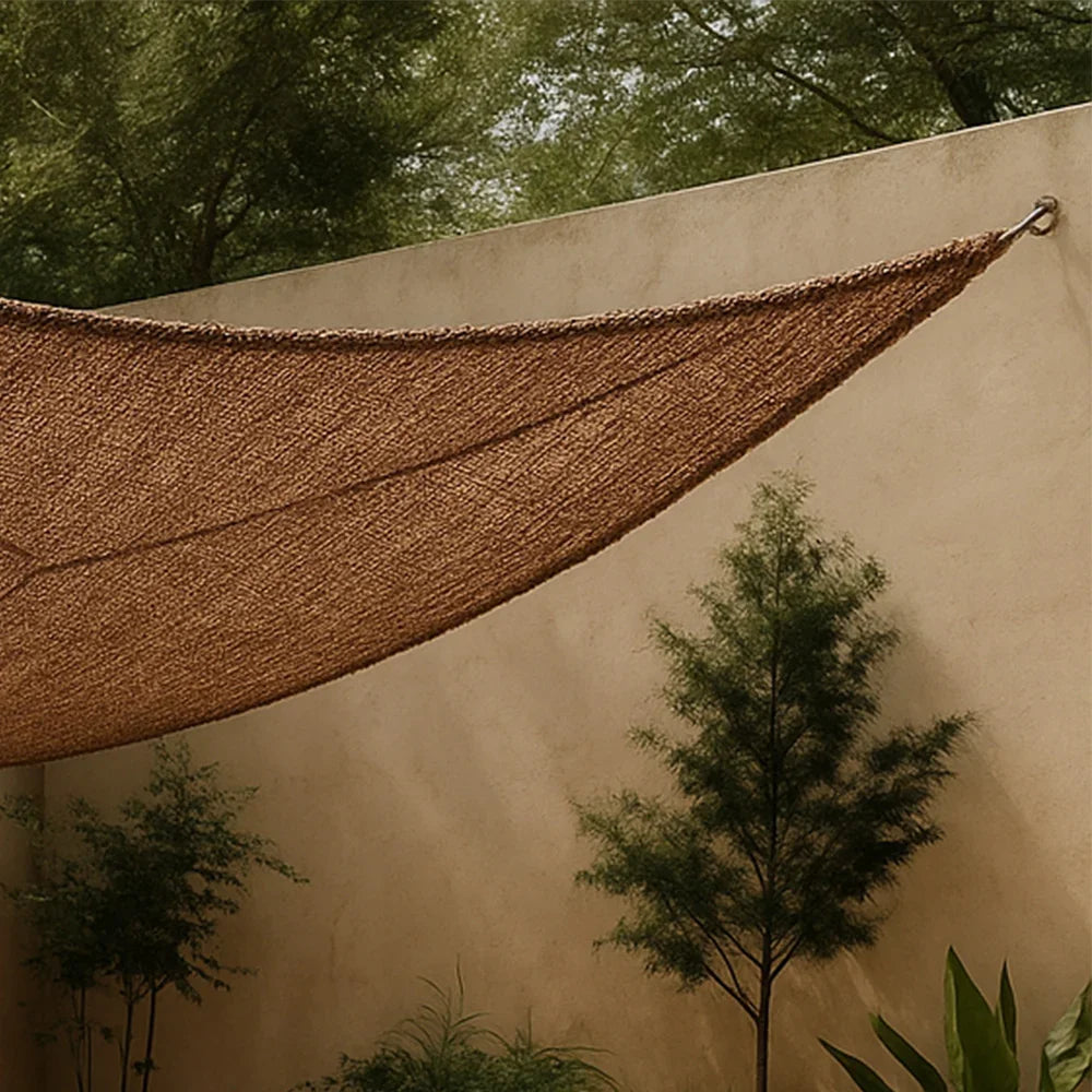 Voile d'ombrage fibre de coco triangulaire