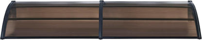 marquise et auvent de porte 240x80cm polycarbonate noir marron