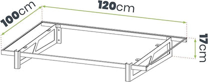 marquise moderne 120x80 cm – Polycarbonate – Supports en Fer Noir