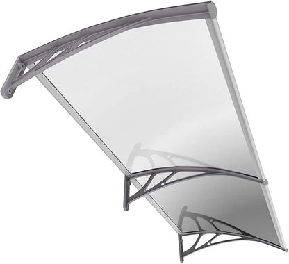 marquise de porte ancienne 160x80cm transparent en polycarbonate
