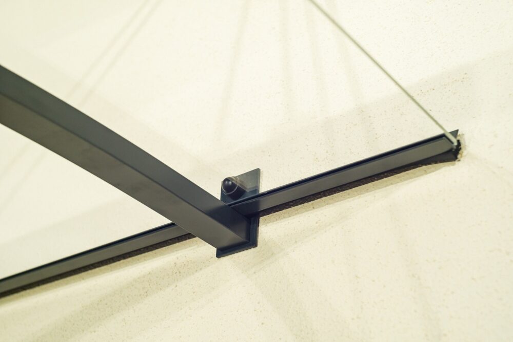 marquise moderne aluminium 120/160 cm - Métal & Polycarbonate Gris Anthracite