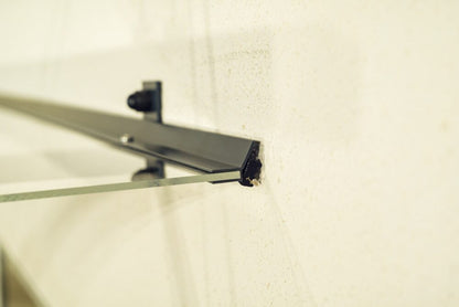 marquise moderne aluminium 120/160 cm - Métal & Polycarbonate Gris Anthracite