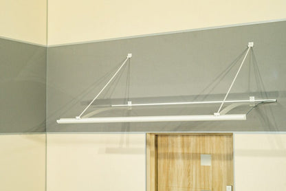 marquise moderne aluminium Quartz 120/160 x 82 cm blanc