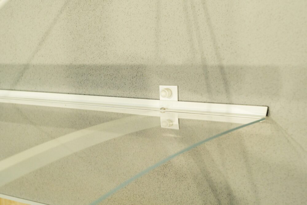 marquise moderne aluminium Quartz 120/160 x 82 cm blanc