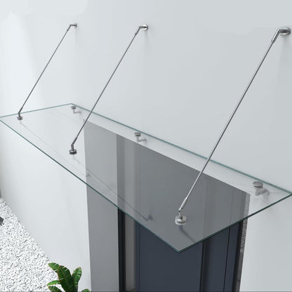 marquise de porte en verre 200x75cm