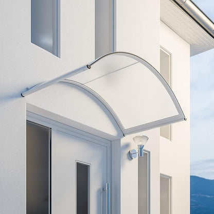 marquise sur porte 160 x 90 cm - Verre Polycarbonate Transparent