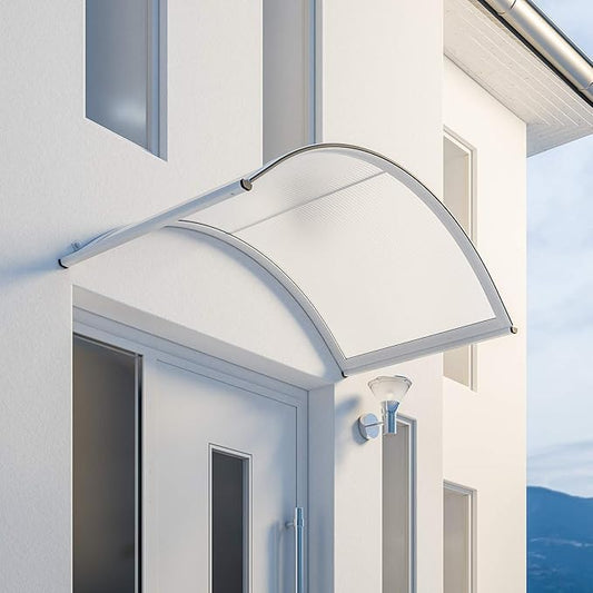 marquise sur porte 160 x 90 cm - Verre Polycarbonate Transparent