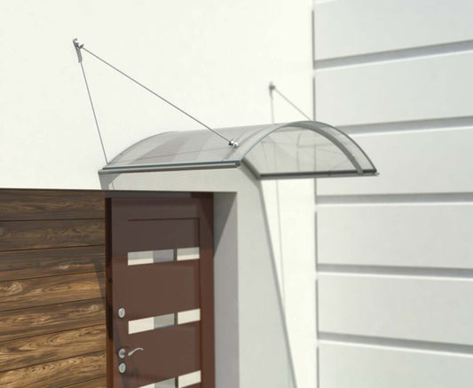 marquise de porte moderne design KA102 159 x 90 cm noir