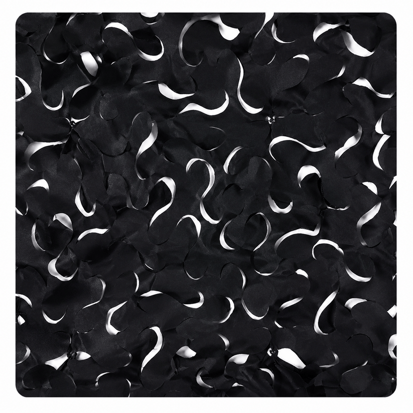 Filet de camouflage rectangulaire design camouflage noir 180g/m²