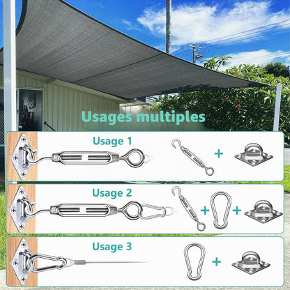 Kit de fixation pour voile d'ombrage