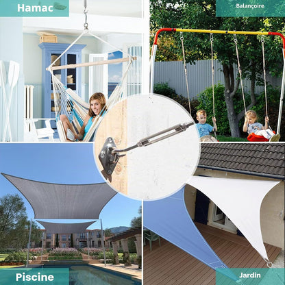 Kit de fixation pour voile d'ombrage