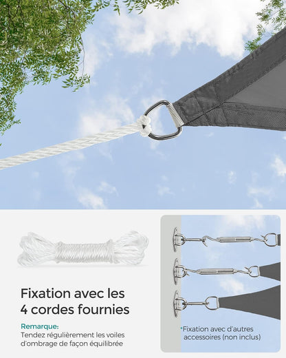 Voile d'ombrage trapeze jaune sable