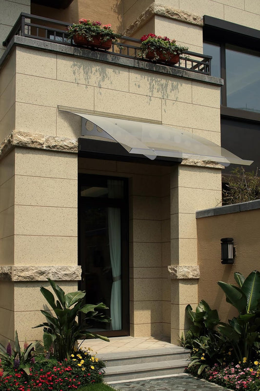 auvent de porte avec paroi 150x90cm