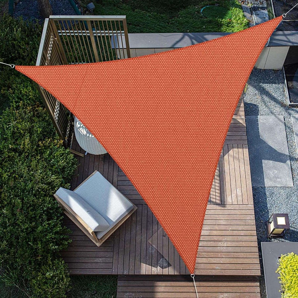Toile d'ombrage Triangulaire terracotta