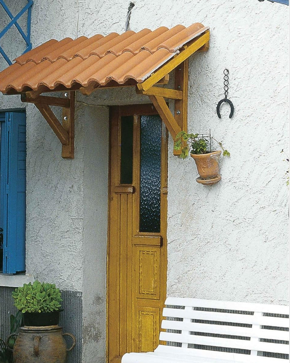 marquise auvent bois 200x100cm