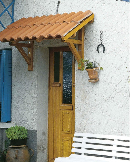 marquise auvent bois 200x100cm