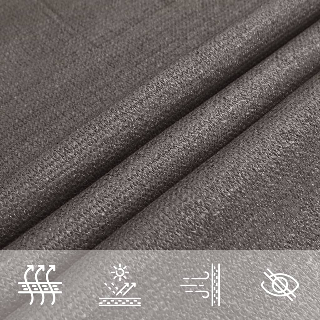Voile d'Ombrage Carré Gris Foncé Imperméable Anti-UV