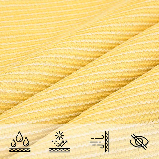 Voile d'ombrage triangulaire jaune blanc