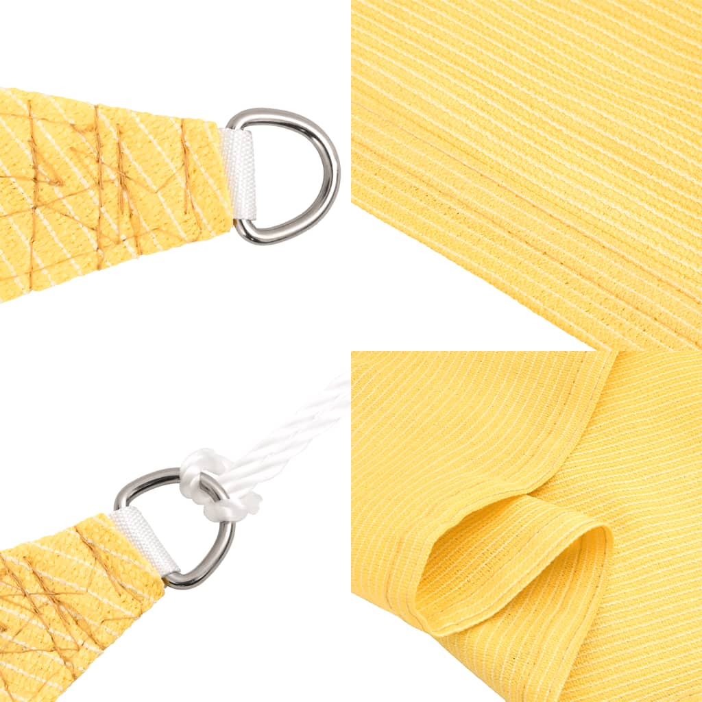 Voile d'ombrage triangulaire jaune blanc