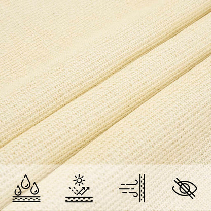 Voile d'ombrage carré blanc crème
