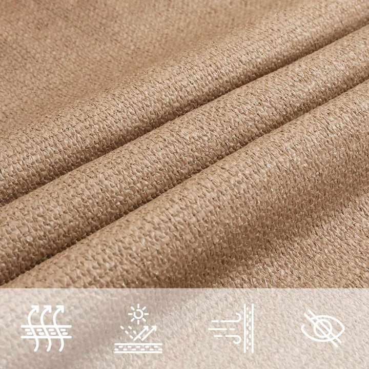 Voile d'ombrage rectangulaire marron taupe