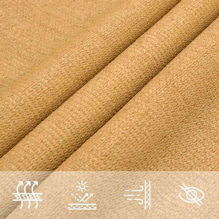 Voile d'ombrage triangulaire jaune sable