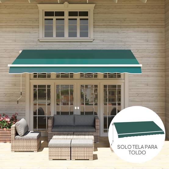 store banne manuel sans coffre rétractable 245x200CM Angle Ajustable 40°-100° sans Perçage Vert