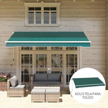 store banne manuel sans coffre rétractable 245x200CM Angle Ajustable 40°-100° sans Perçage Vert