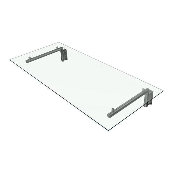 marquise en verre moderne 144cm x 80cm