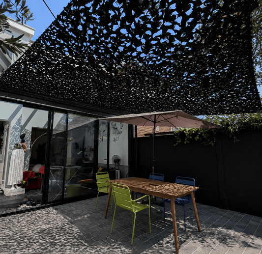 Filet de camouflage rectangulaire design camouflage noir 180g/m²