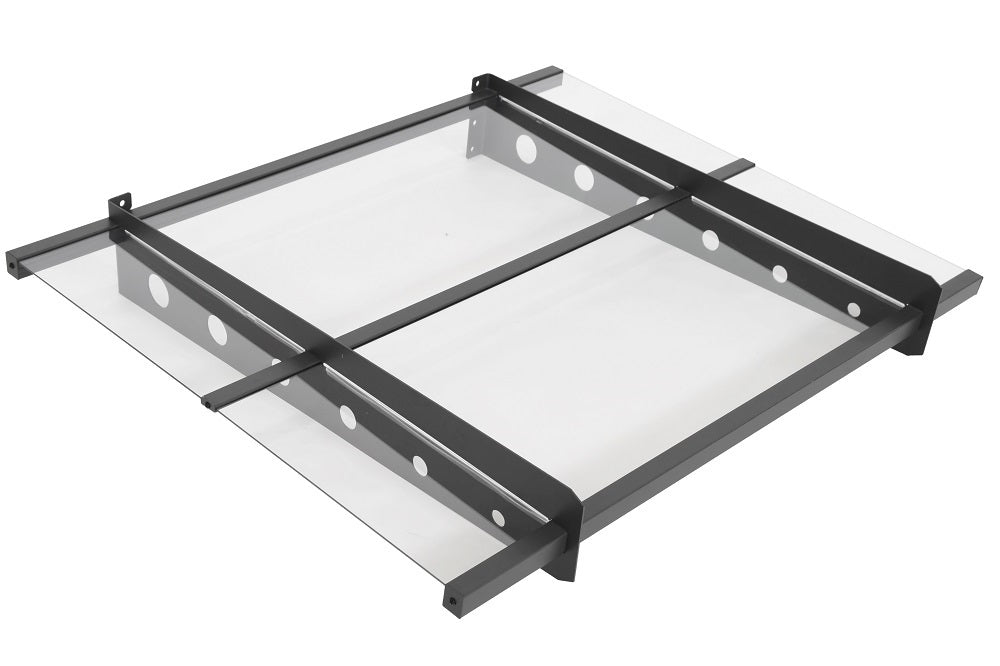marquise de porte moderne West gris Anthracite 120x80 cm