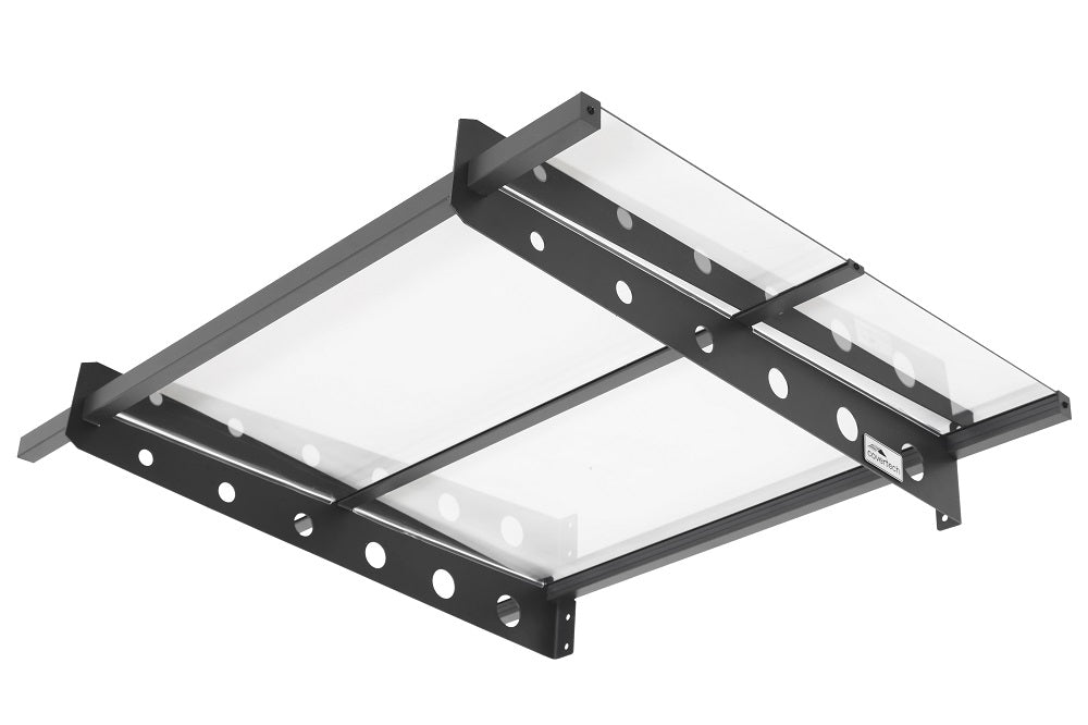 marquise de porte moderne West gris Anthracite 120x80 cm