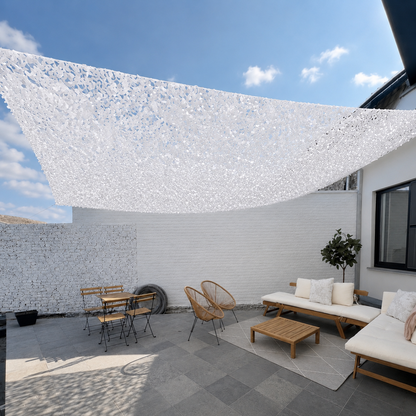 Toile d'ombrage Camouflage Blanc Décoratif Anti-UV
