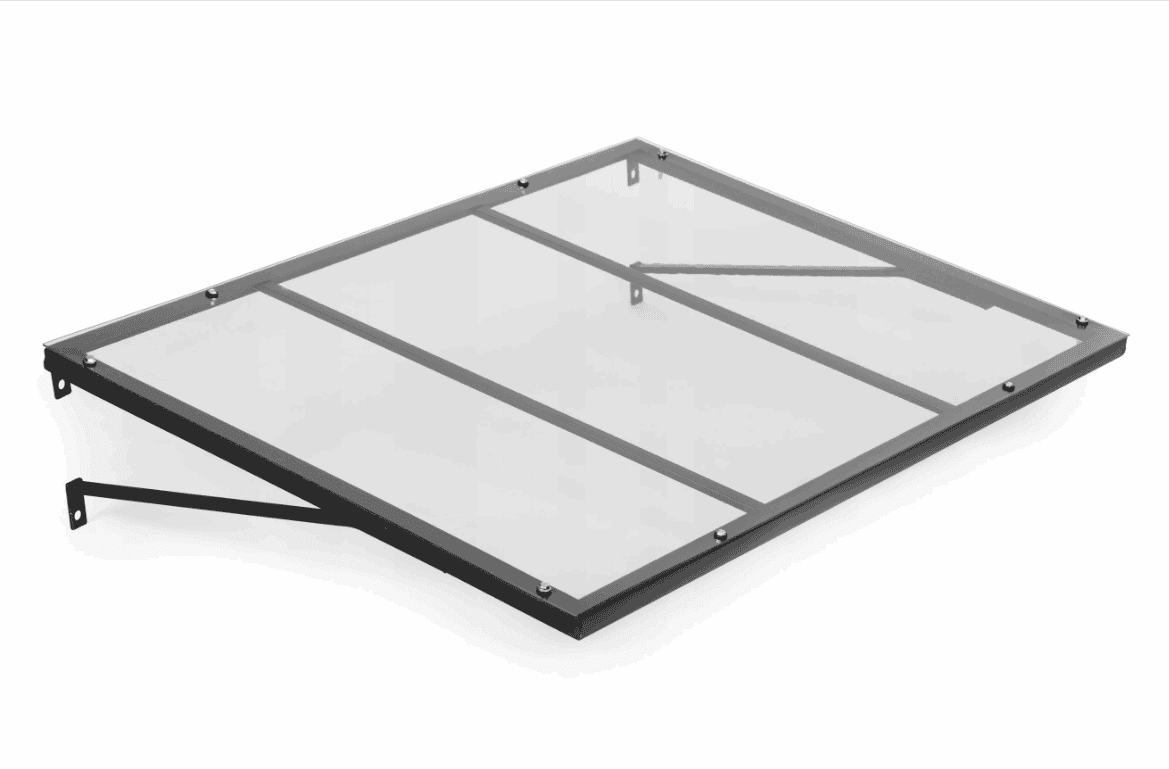 marquise porte moderne ALU 140x90 cm, UV protection