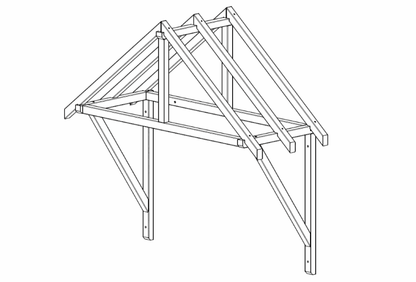marquise bois STARK 166x155 cm