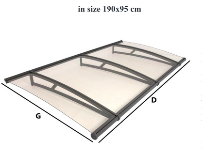 auvent de maison moderne metal 190x95 cm