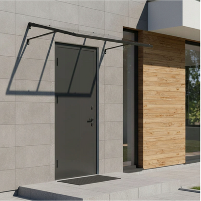 marquise porte moderne ALU 140x90 cm, UV protection
