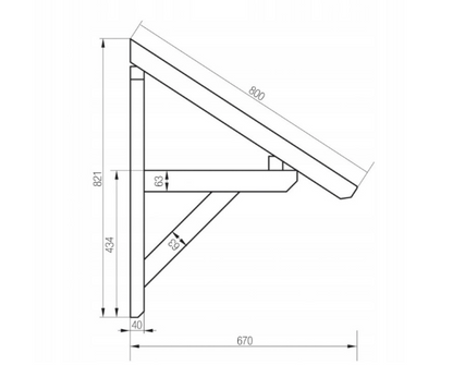 auvent en bois VARSAVIA 140x82 cm