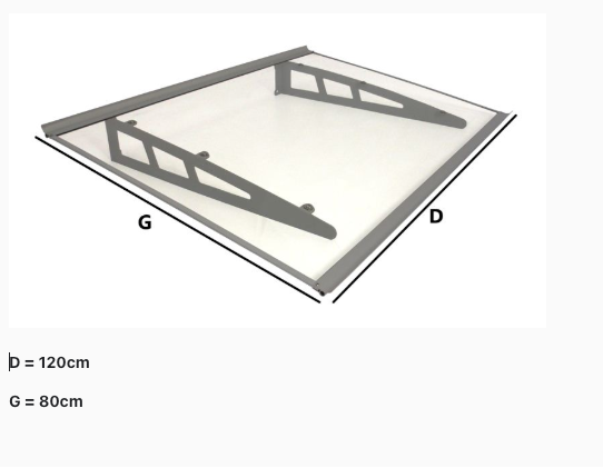 auvent pour maison moderne metal 120 x 80cm