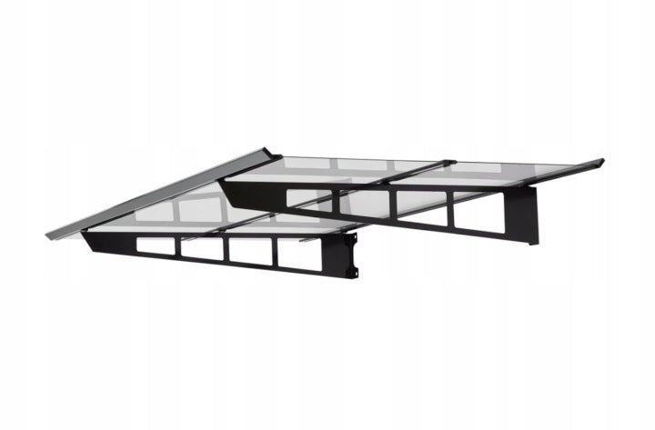 auvent aluminium moderne OSLO 140 x 90 cm acier inoxydable